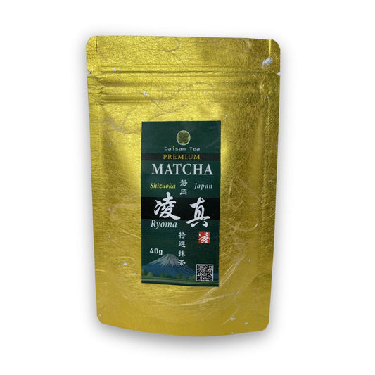 Matcha Ryoma Pulver 40g premium japanskt veganskt grönt te producerat i Shizuoka, Japan